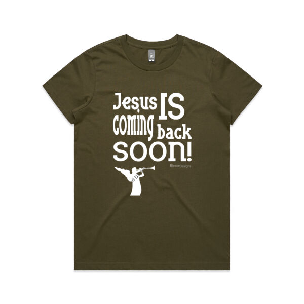 Jesus is coming (female tee) Thumbnail