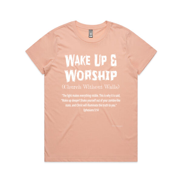 Wake Up & Worship (female tee) Thumbnail