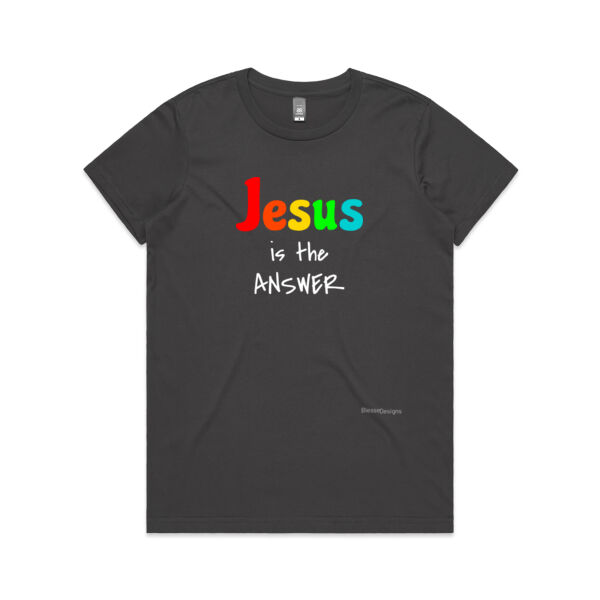 Jesus is the Answer (female tee) Thumbnail