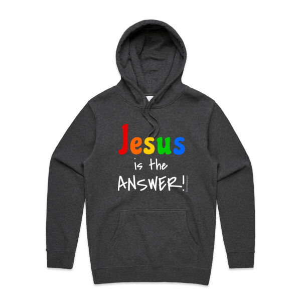 Jesus is the Answer! (dark hoody) Thumbnail