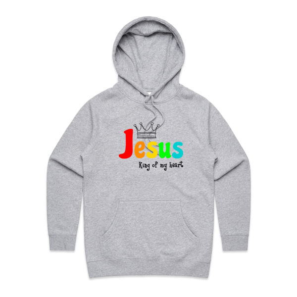 King of My Heart (ladies light hoody) Thumbnail