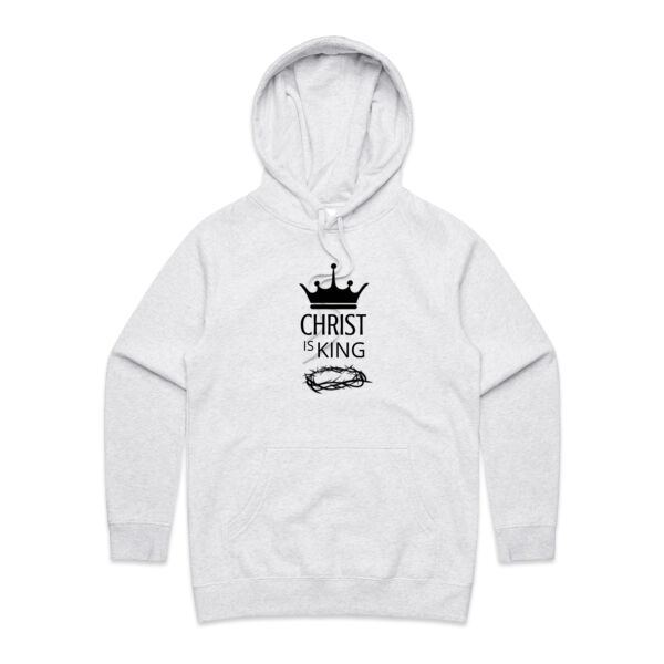 CHRIST is King (Ladies light hoody, FRONT & BACK) Thumbnail