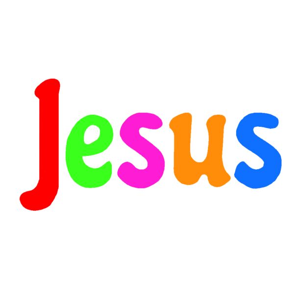 Jesus multicoloured for white Thumbnail