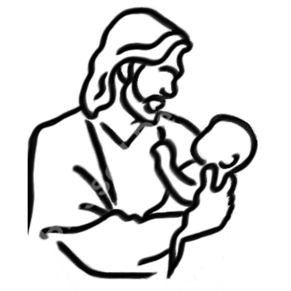 jESUS holding baby black Thumbnail