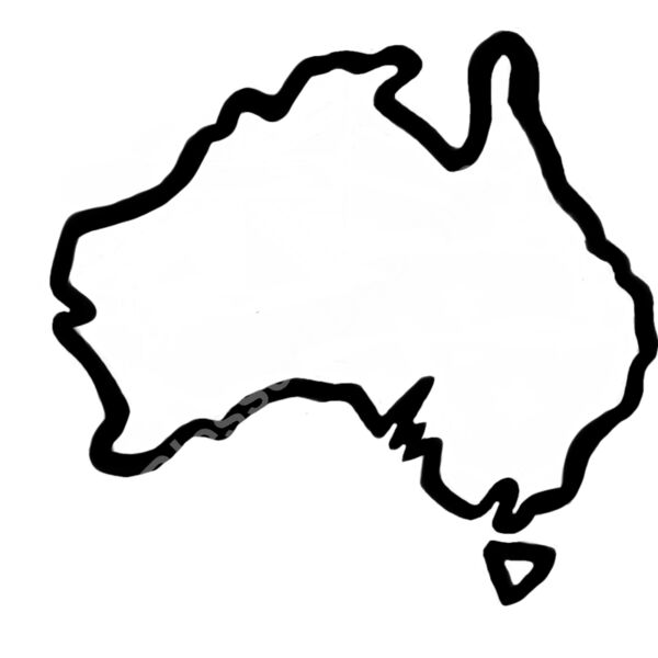 black  thick australia outline Thumbnail